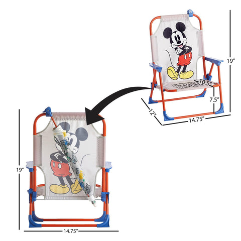 Idea Nuova Disney Mickey Beach Chair open for use at the beach or pool
