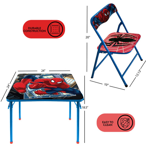 Idea Nuova Spider-Man folding chair, easy storage after play