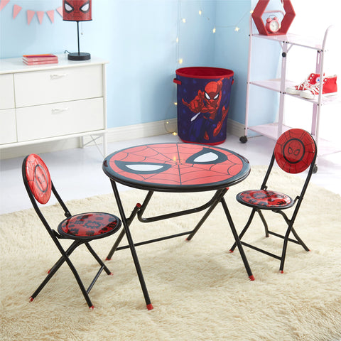 Idea Nuova Marvel Spider-Man kid-friendly table and chairs for bedrooms.
