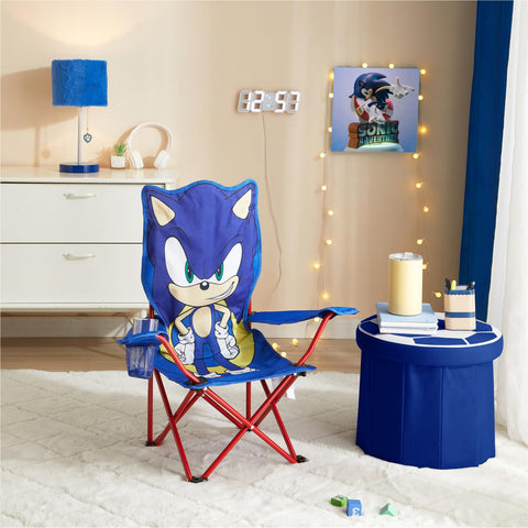 Idea Nuova Sonic figural camp chair suitable for ages 3+ and supports up to 81 lbs.