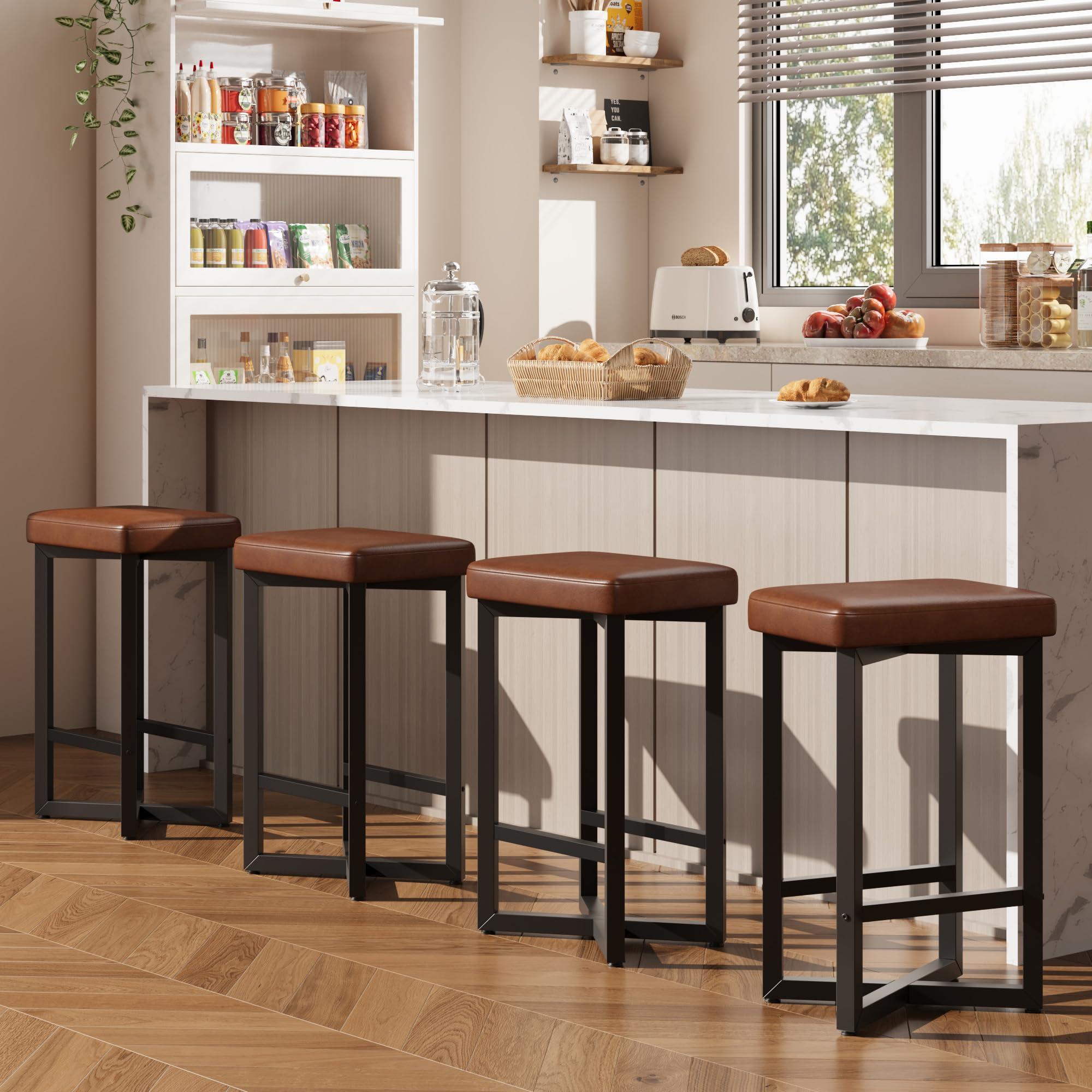 IDEALHOUSE Bar Stools assembly instructions for quick setup and clean aesthetic.