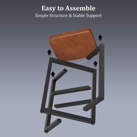 IDEALHOUSE Bar Stools PU leather wipe-clean surfaces resist spills.