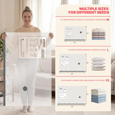 IDEATECH clothing compression demo for neat wardrobe organization
