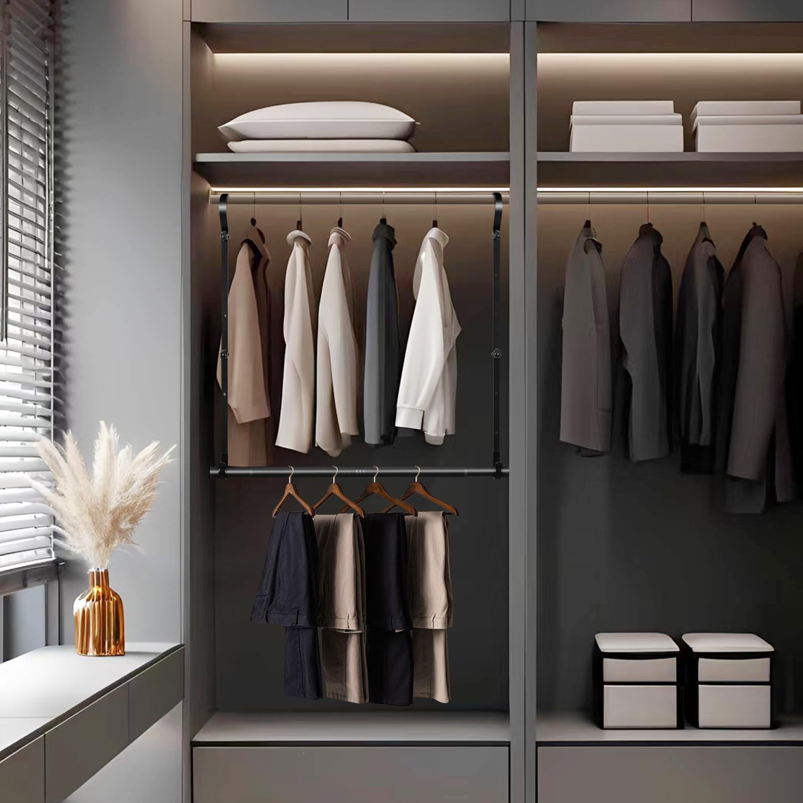 Idefair dual-bar system creates flexible clothing zones