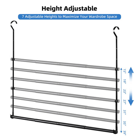 Idefair height-adjustable closet rod tailors garment hanging height