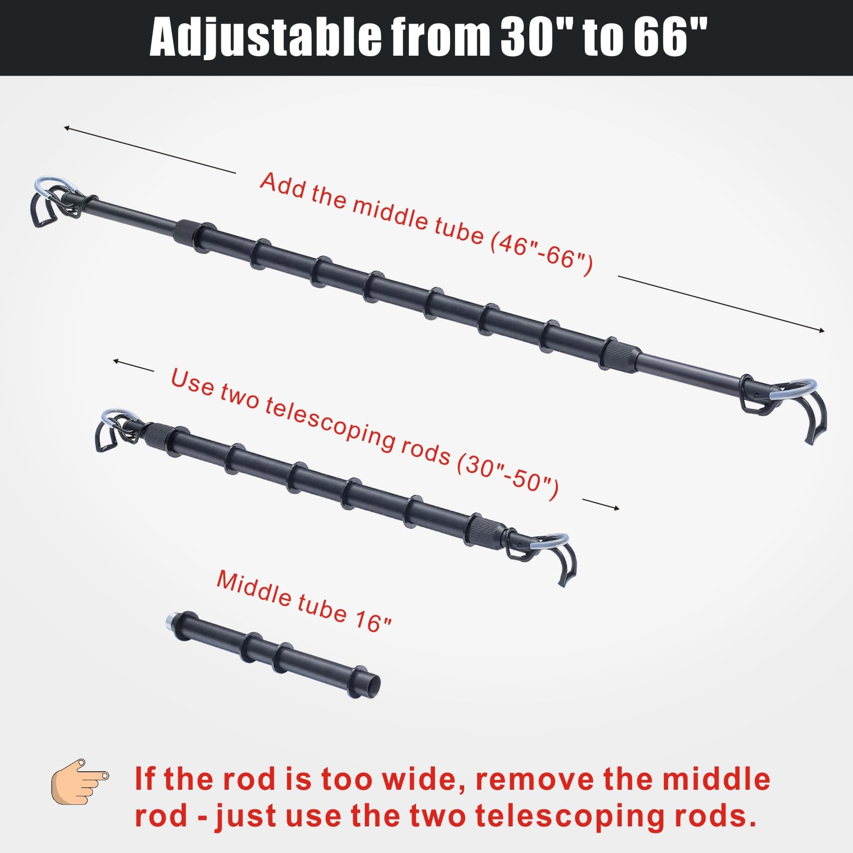 Idefair hanger bar components and assembly for secure setup in vehicle