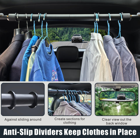 Idefair dual-installation hanger bar attaches to grab handles or garment hooks