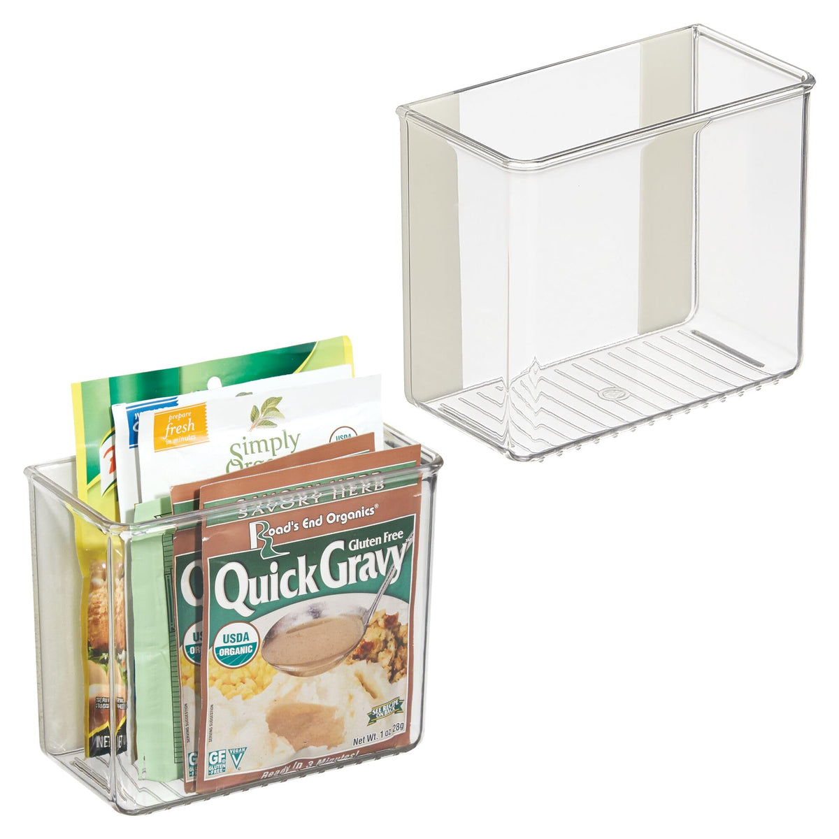 iDesign Adhesive Organizer Bin damage-free hanging on a smooth surface
