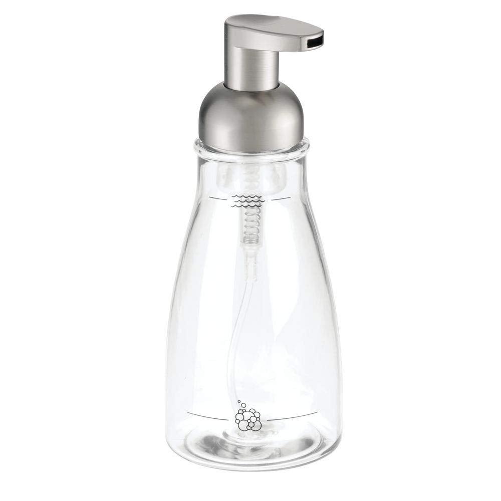 iDesign foaming soap dispenser on countertop in kitchen and bathroom setup