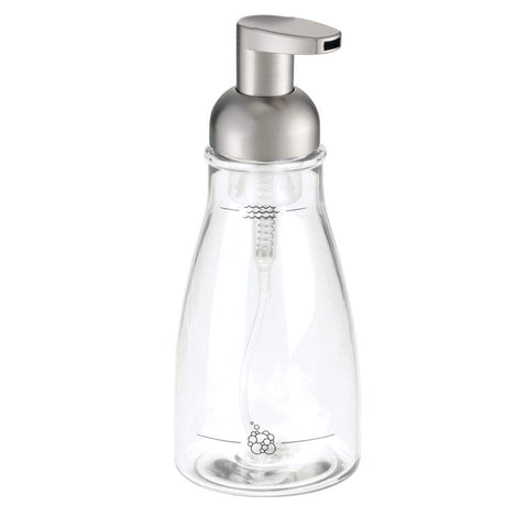 iDesign foaming soap dispenser on countertop in kitchen and bathroom setup