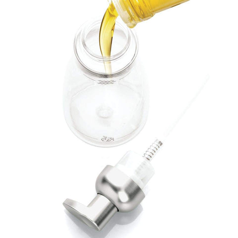 iDesign foaming soap dispenser compatible with any liquid soap for versatile use
