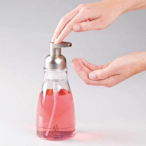iDesign foaming soap dispenser refill process with pump removed