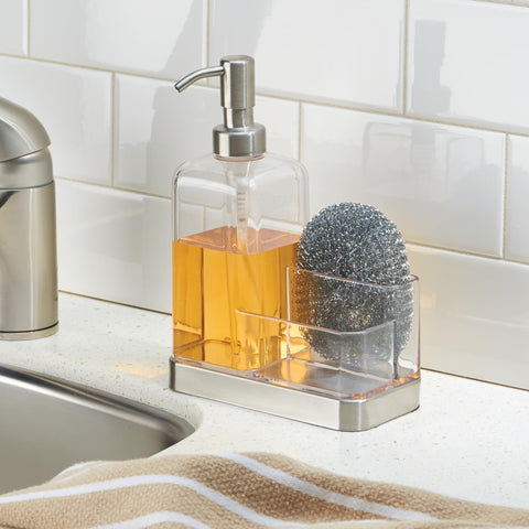 iDesign Forma compact dispenser fits small countertops with easy refills.