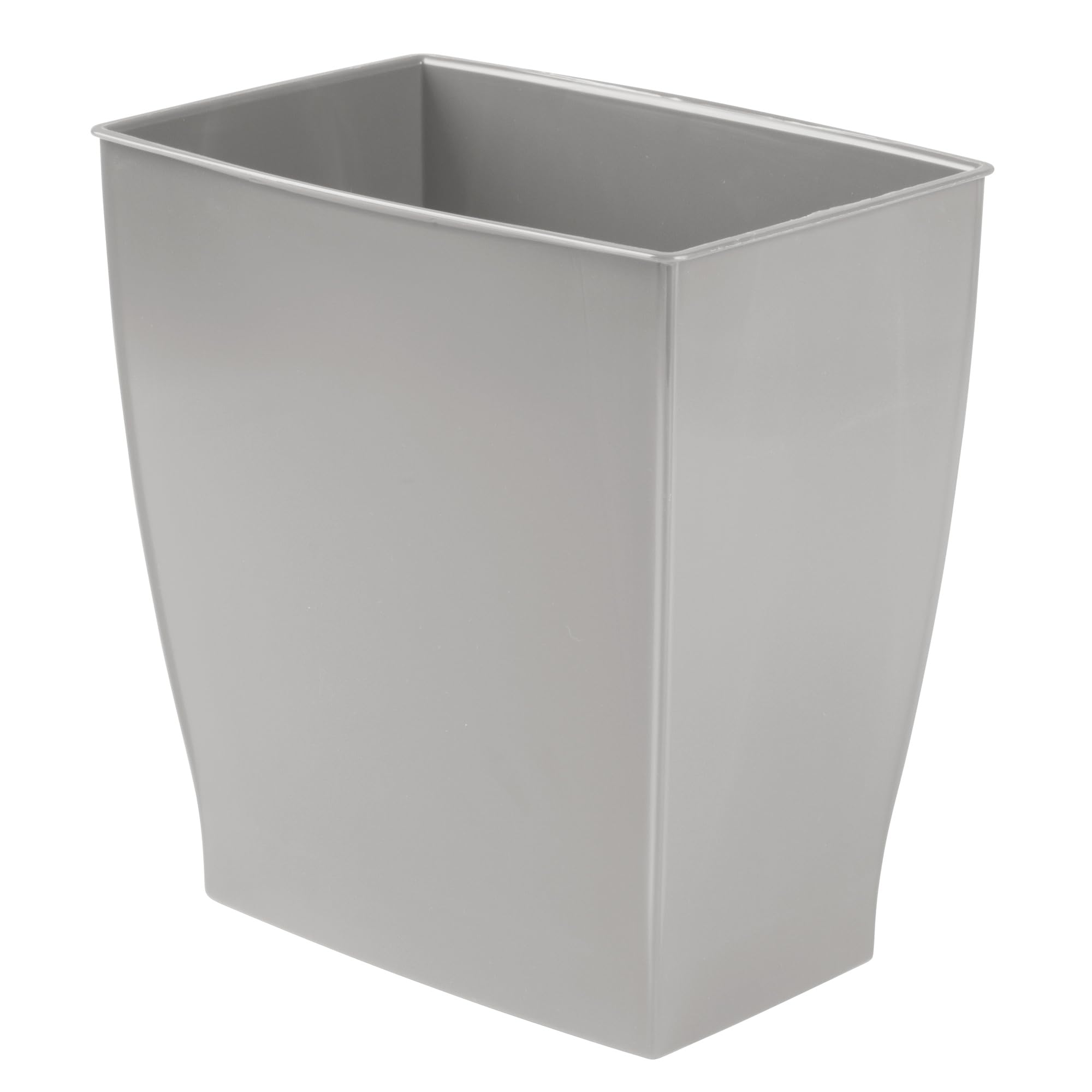 Open-top rectangular shape enables quick disposal beside bathrooms, dorms, and offices.