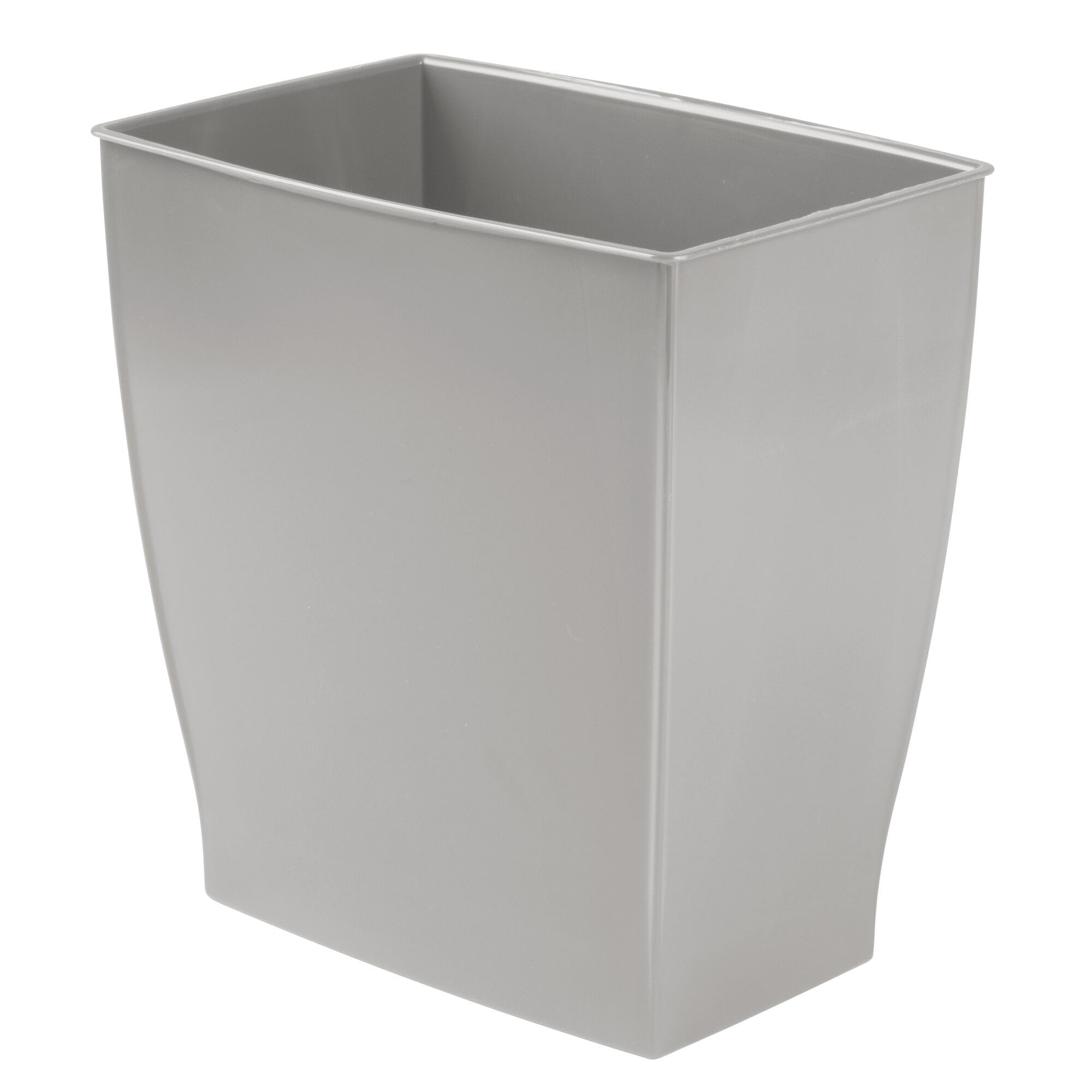 iDesign Mono trash can with a narrow rectangular design for tight spaces.