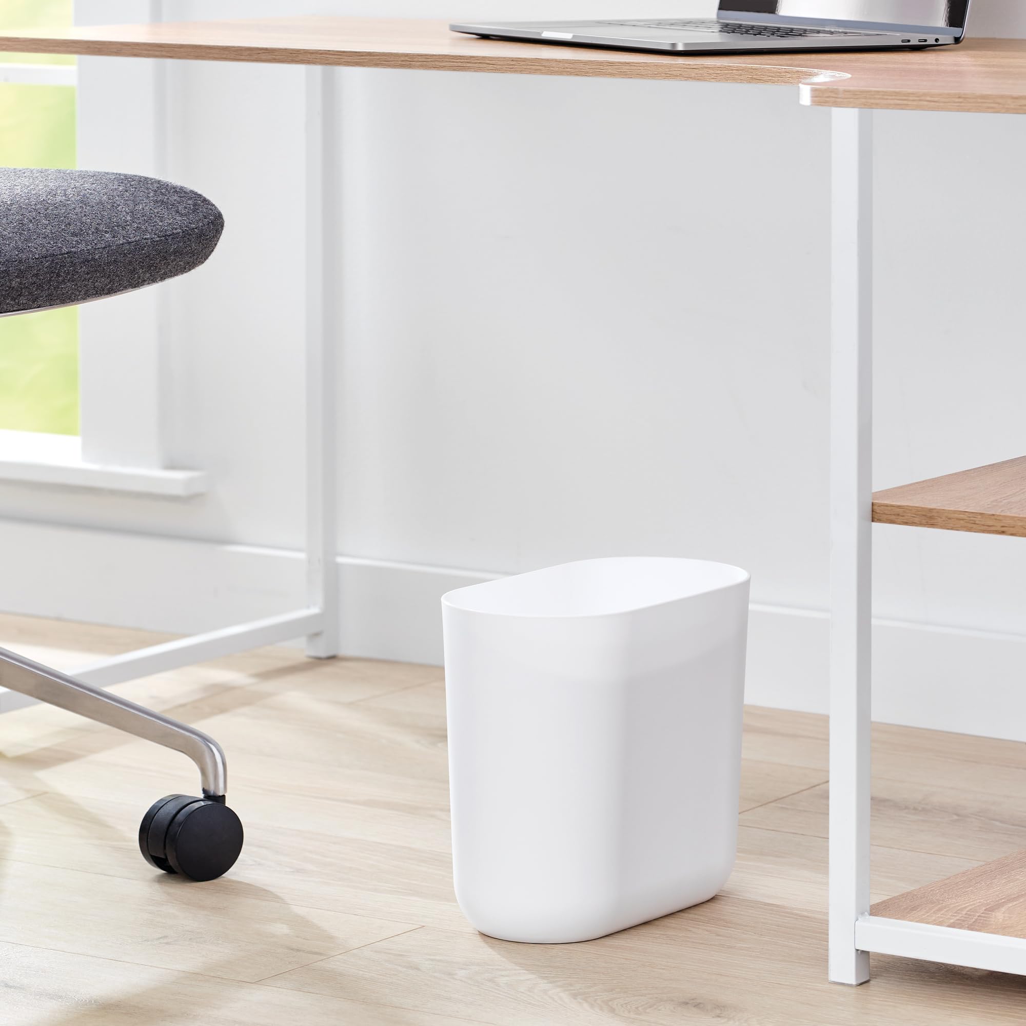iDesign two-pack trash cans ideal for dorm rooms and shared spaces