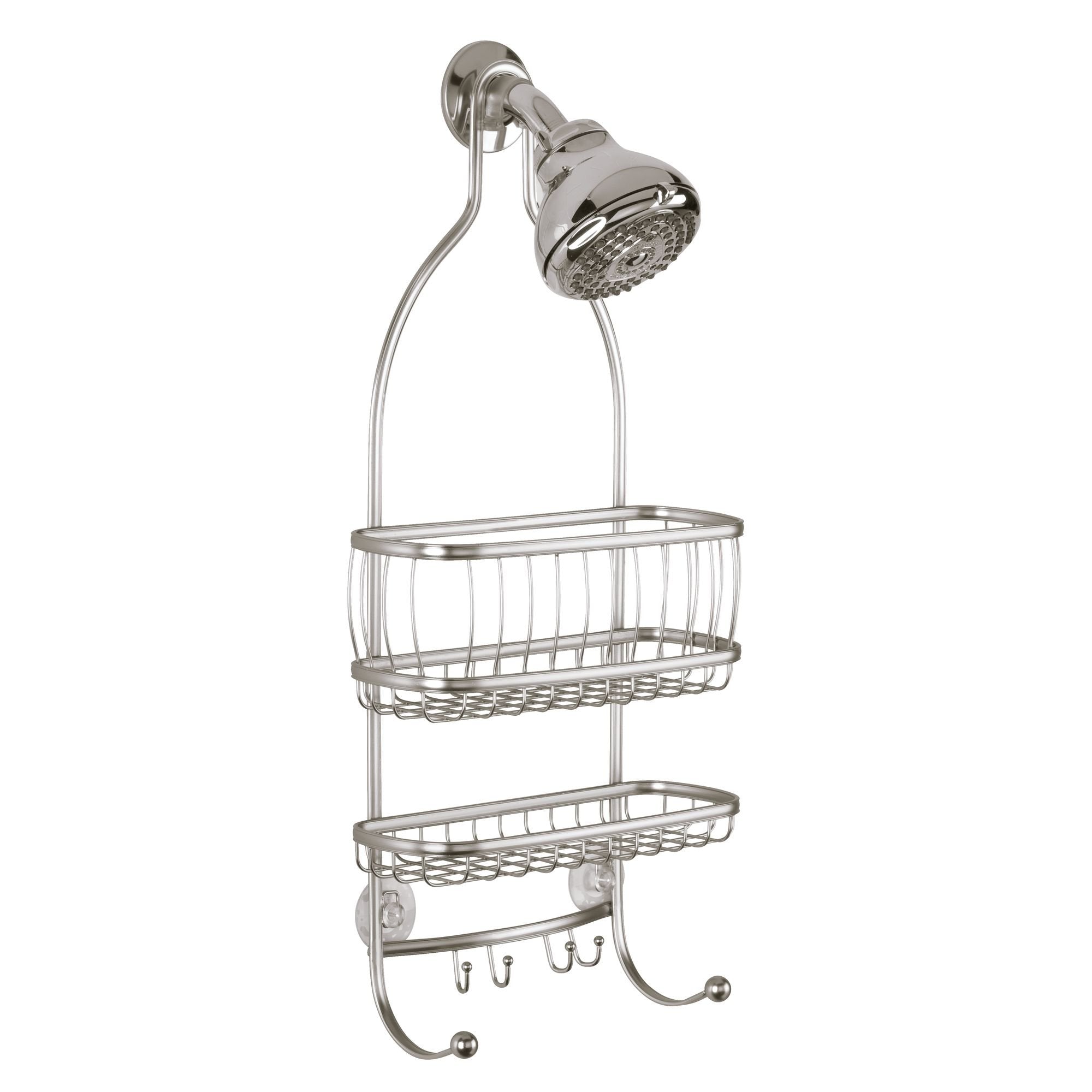 iDesign York over-shower-head installation offers quick, tool-free setup.