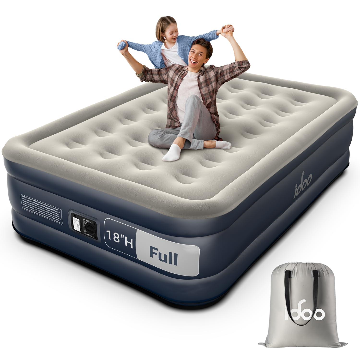 iDOO air mattress full with built-in pump for quick inflation
