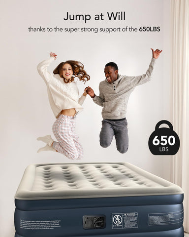 iDOO air mattress full four-chamber structure for balanced support