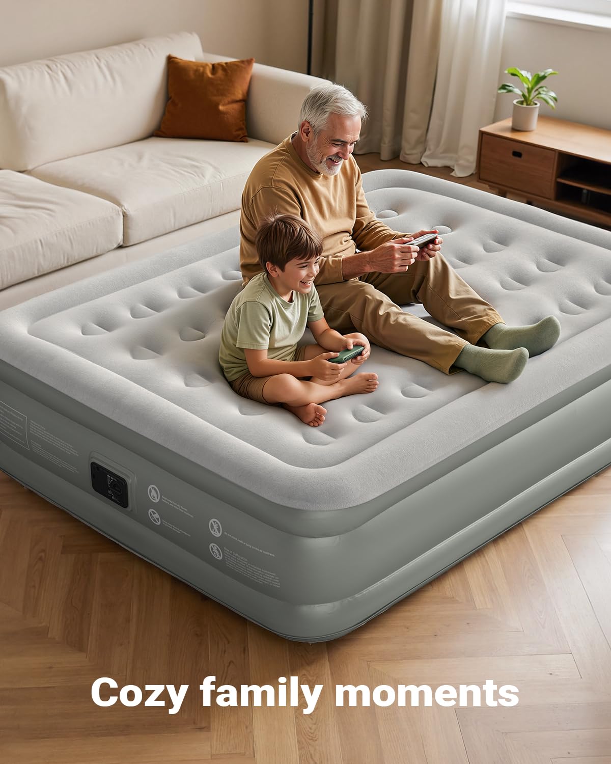 iDOO air mattress queen used for guests and portable stays