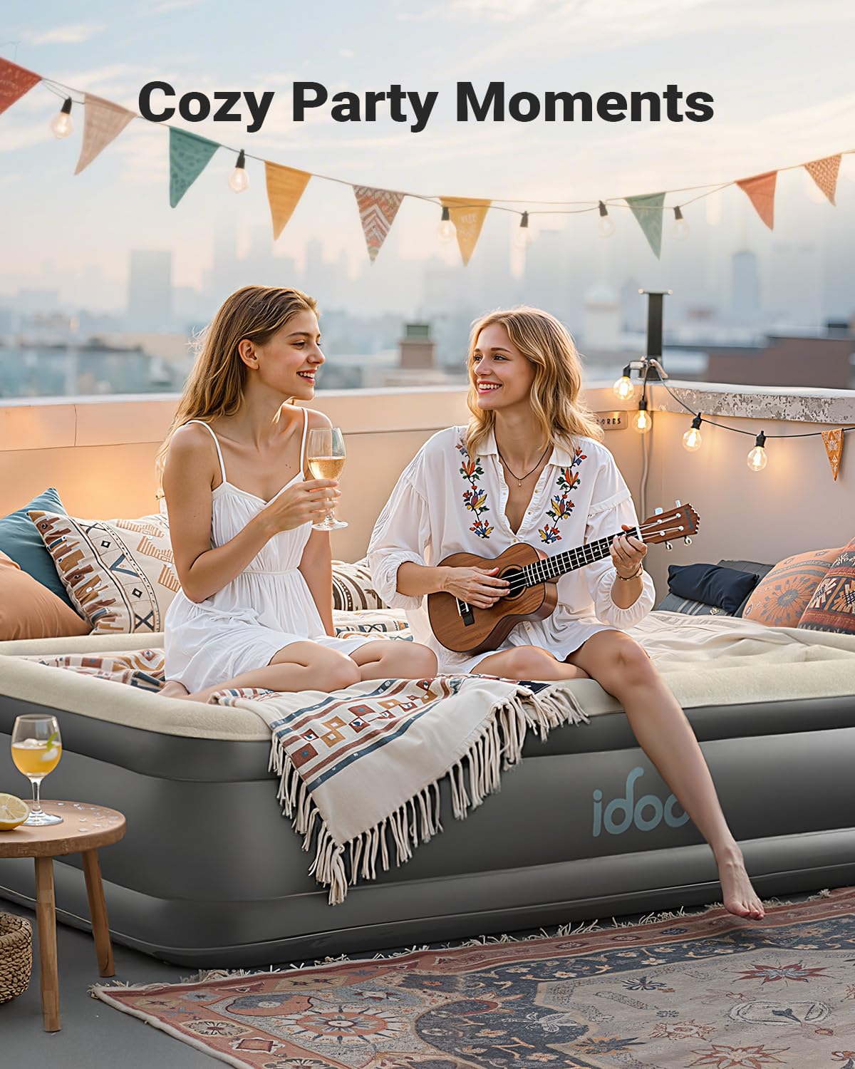 iDOO air mattress queen is ideal for camping and hosting guests.