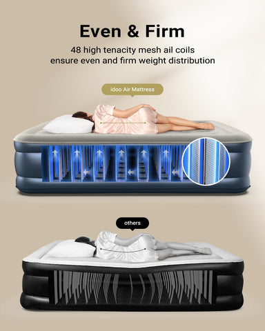 iDOO Cal King air mattress with carry bag included for easy transport