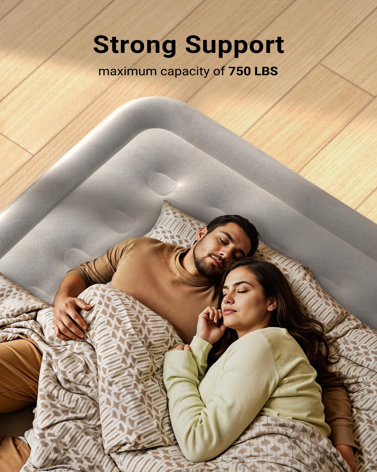 iDOO Cal King air mattress deflates easily for compact storage