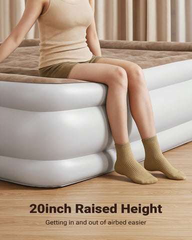 iDOO King Size Air Mattress Wave Beam structure provides durable support