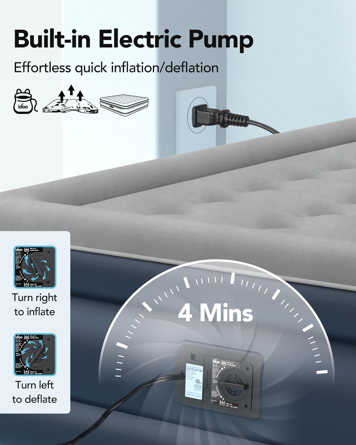 iDOO non-slip bottom enhances stability during sleep