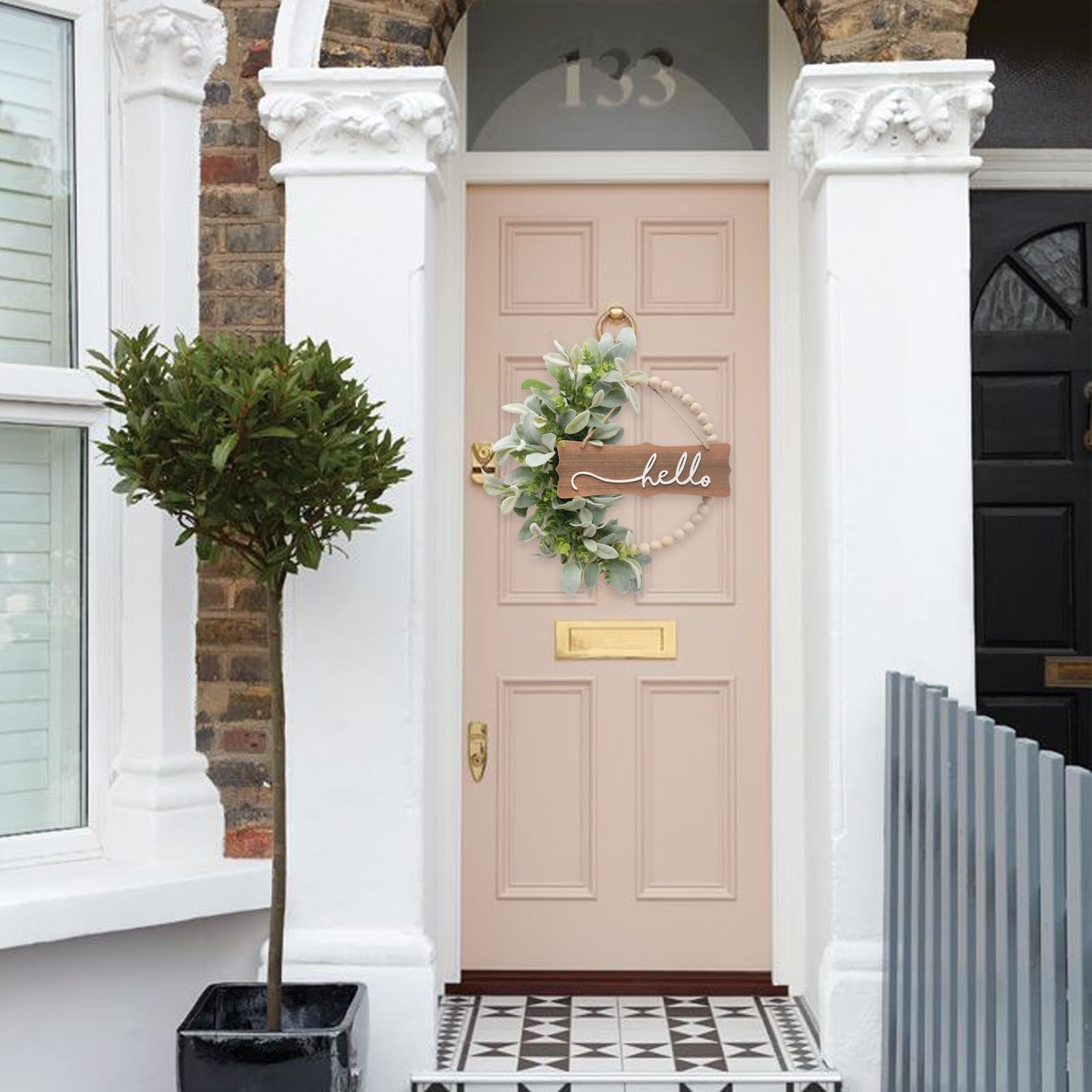 Idyllic 16 inch diameter wreath frames doors and entryways with presence.