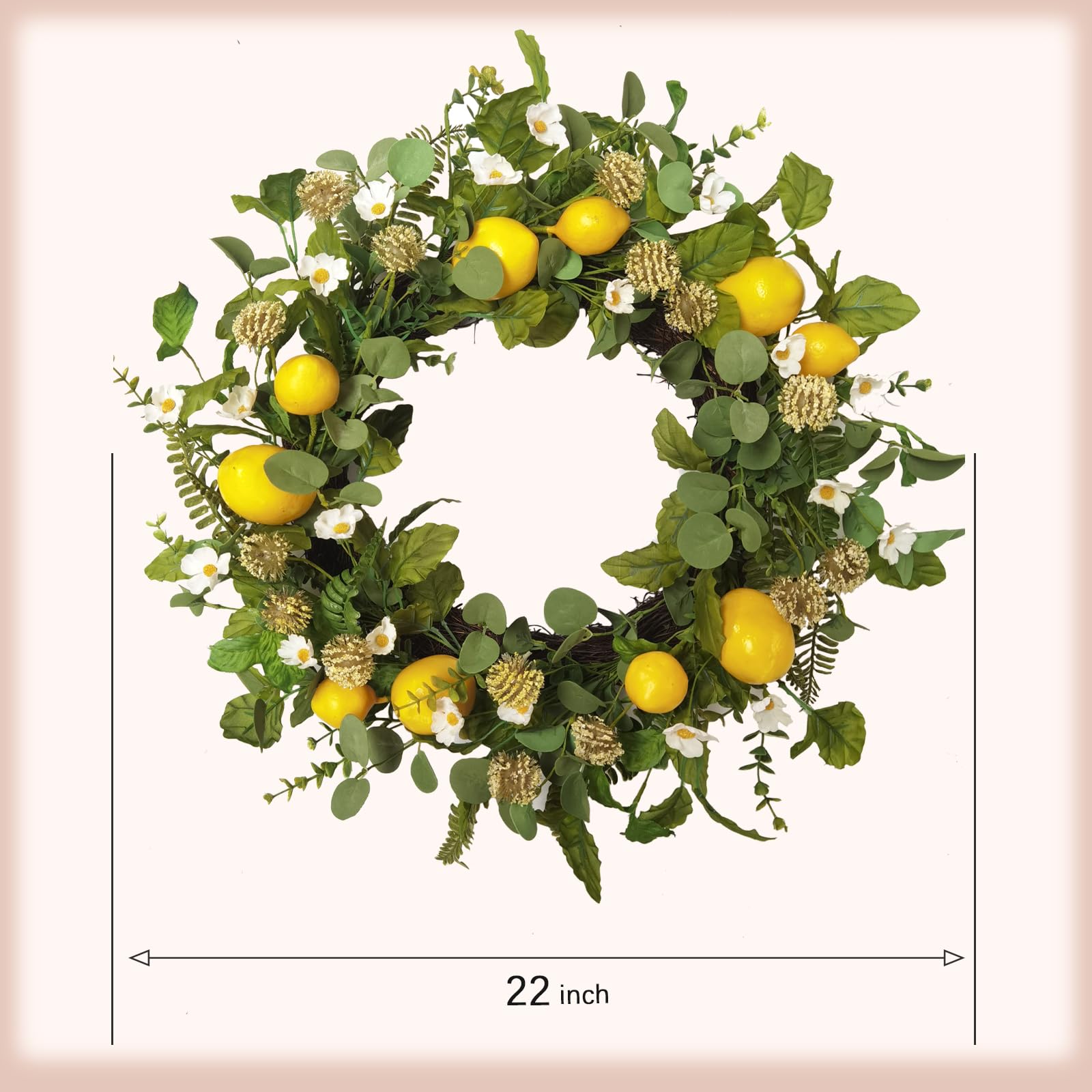 Idyllic wedding lemon wreath decor for ceremonies and receptions