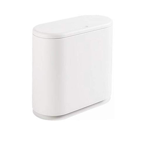IEEK 12L rectangular trash can with press-top lid for tidy kitchen waste management