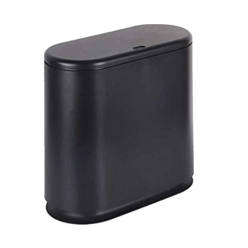 IEEK press-top lid trash can for one-handed use in tight spaces.