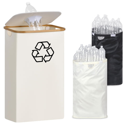 iegrow 29 gallon kitchen bin with lid keeps bottles organized and odor-free