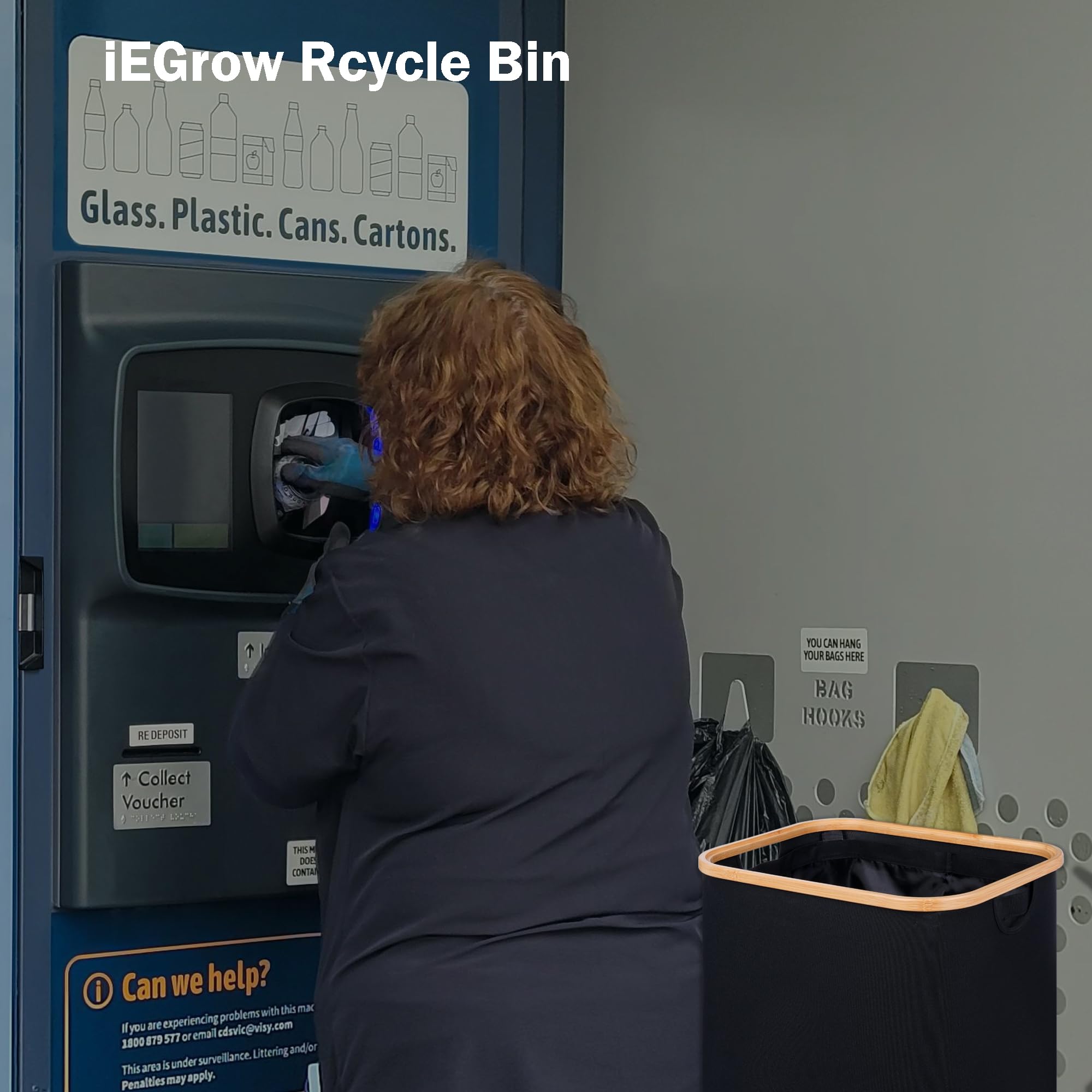 iEGrow bin offers ample storage for bottles, plastics, glass and cartons.