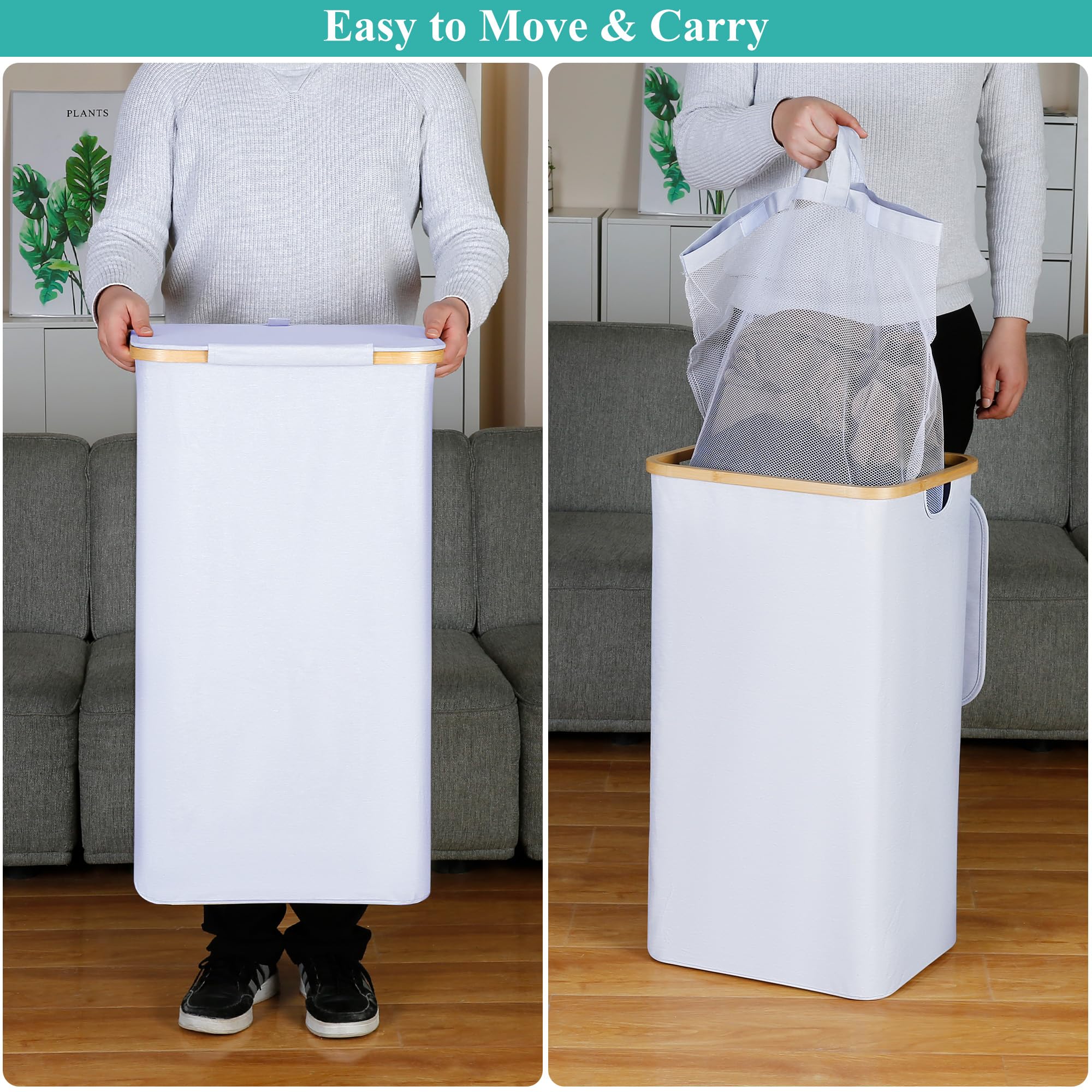 Collapsible design keeps the iEGrow hamper compact when not in use