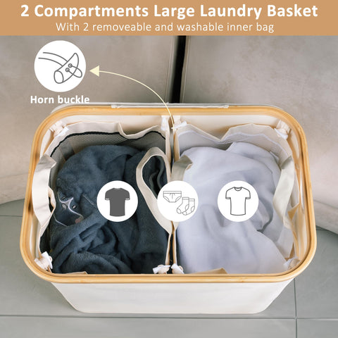 Collapsible iEGrow laundry hamper frame folds flat for compact storage.