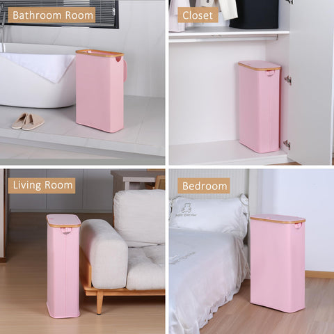 iEGrow compact laundry hamper fits dorm rooms and corners