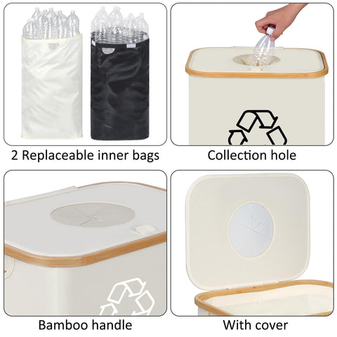 iegrow foldable recycling bin compact for easy storage