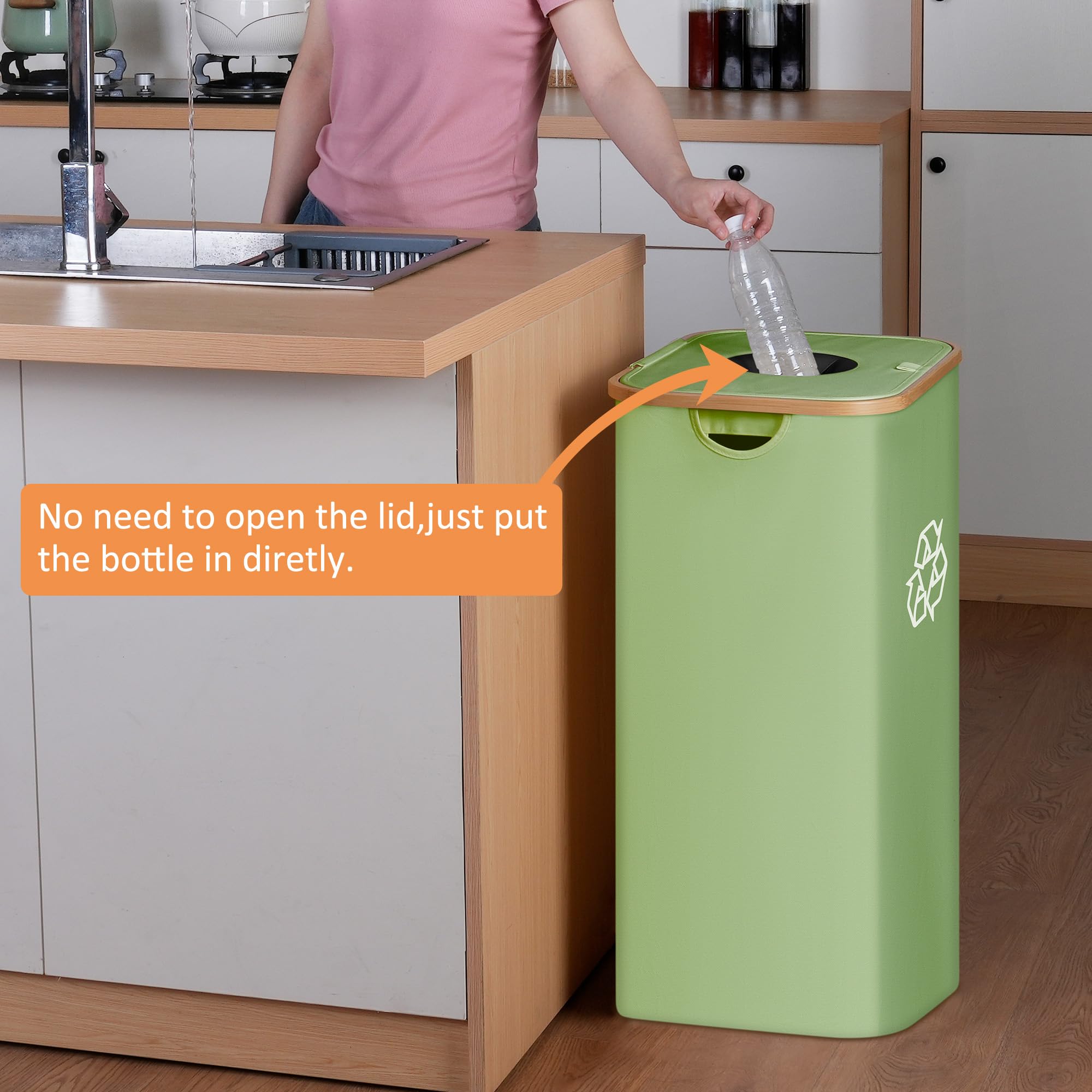 iEGrow bin with removable inner bags for quick disposal and cleaning.