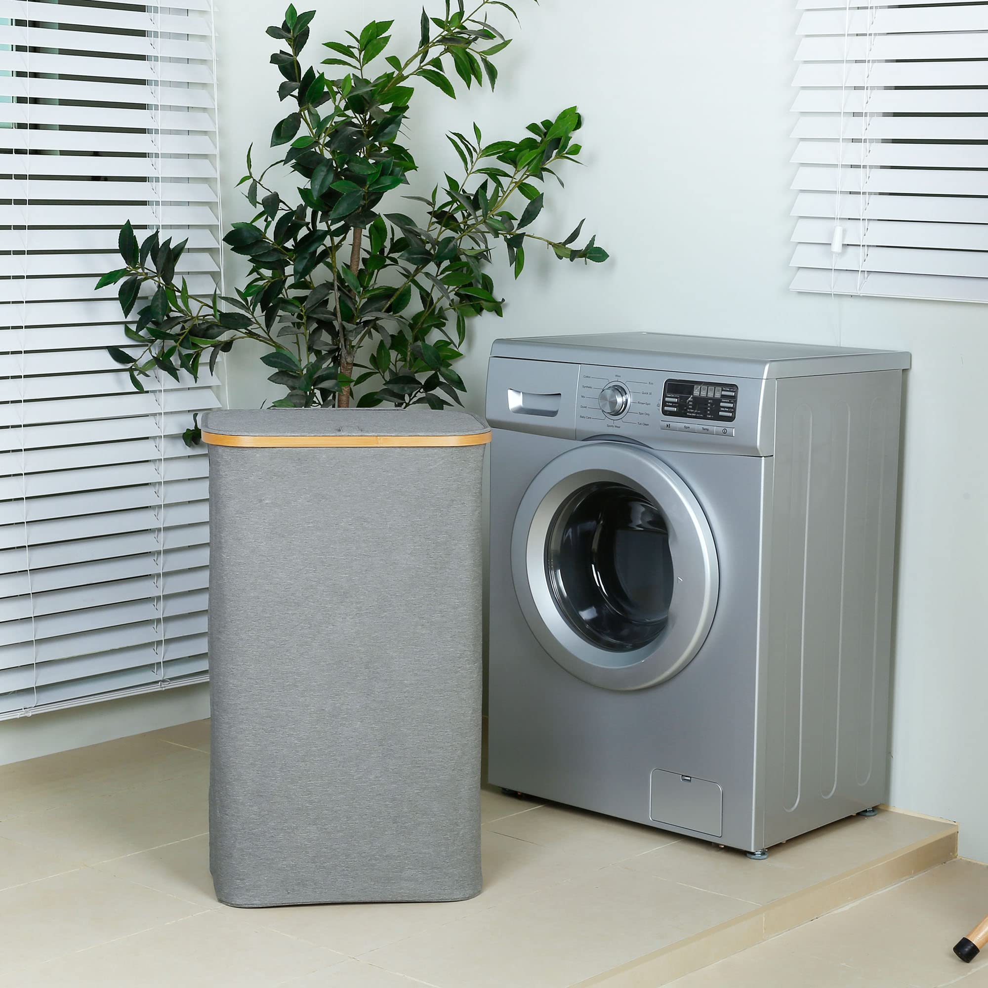 iEGrow 110L capacity suits family laundry and toys.