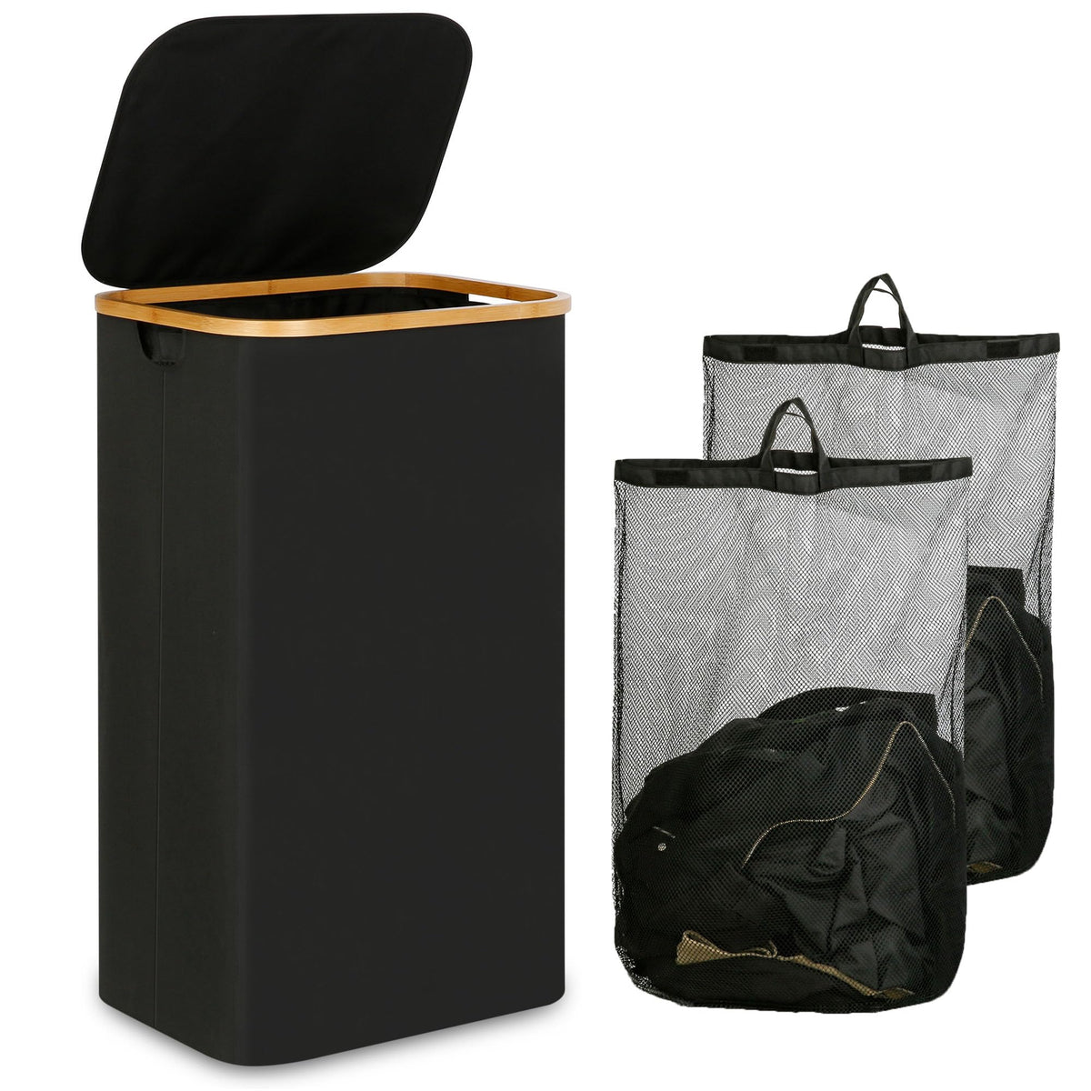 iEGrow laundry hamper lid view showing secure cover for odor control.