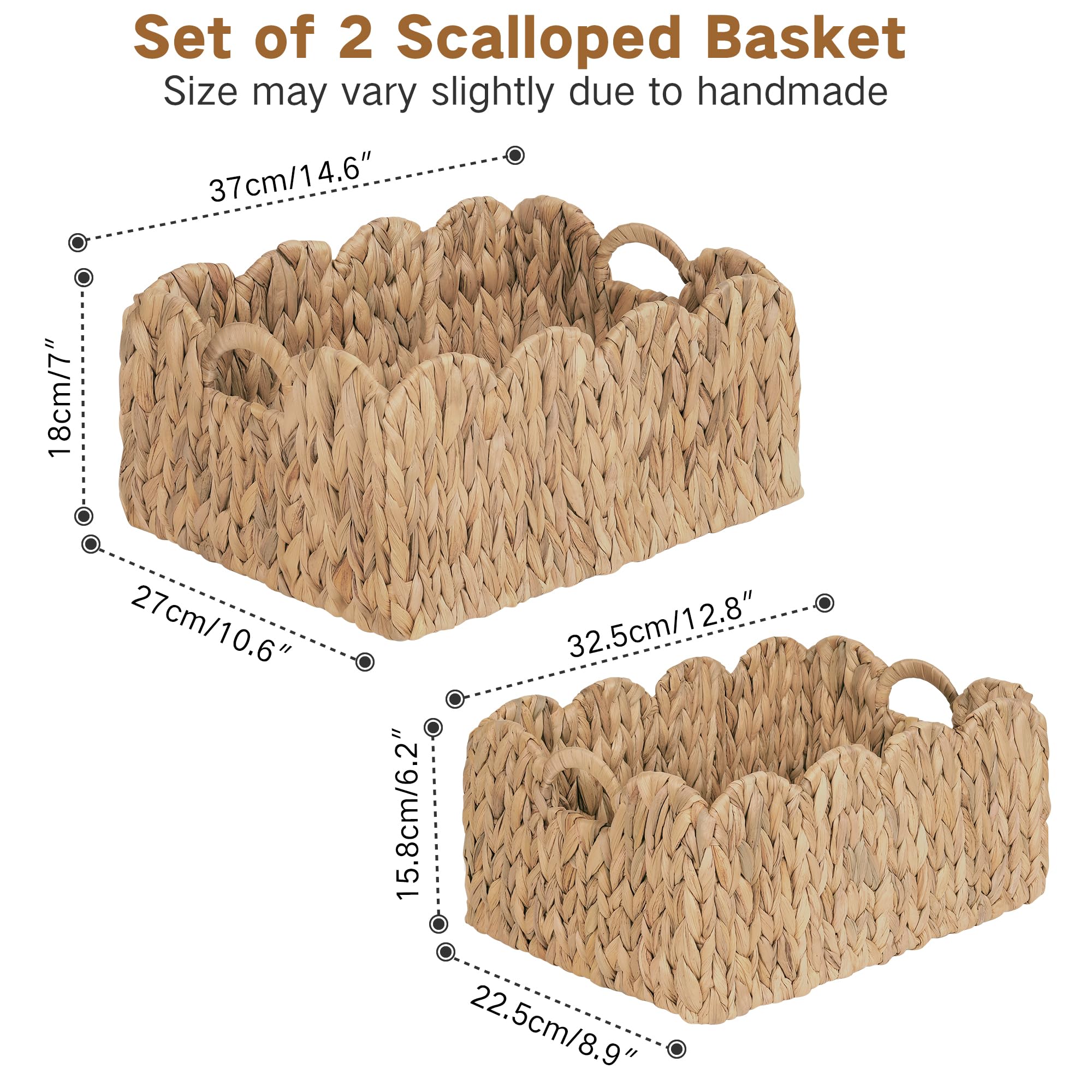 IEGROW natural water hyacinth basket with built-in metal frame for durability