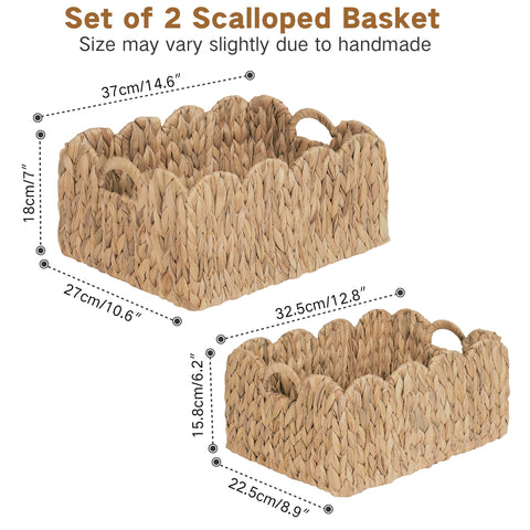 IEGROW natural water hyacinth basket with built-in metal frame for durability