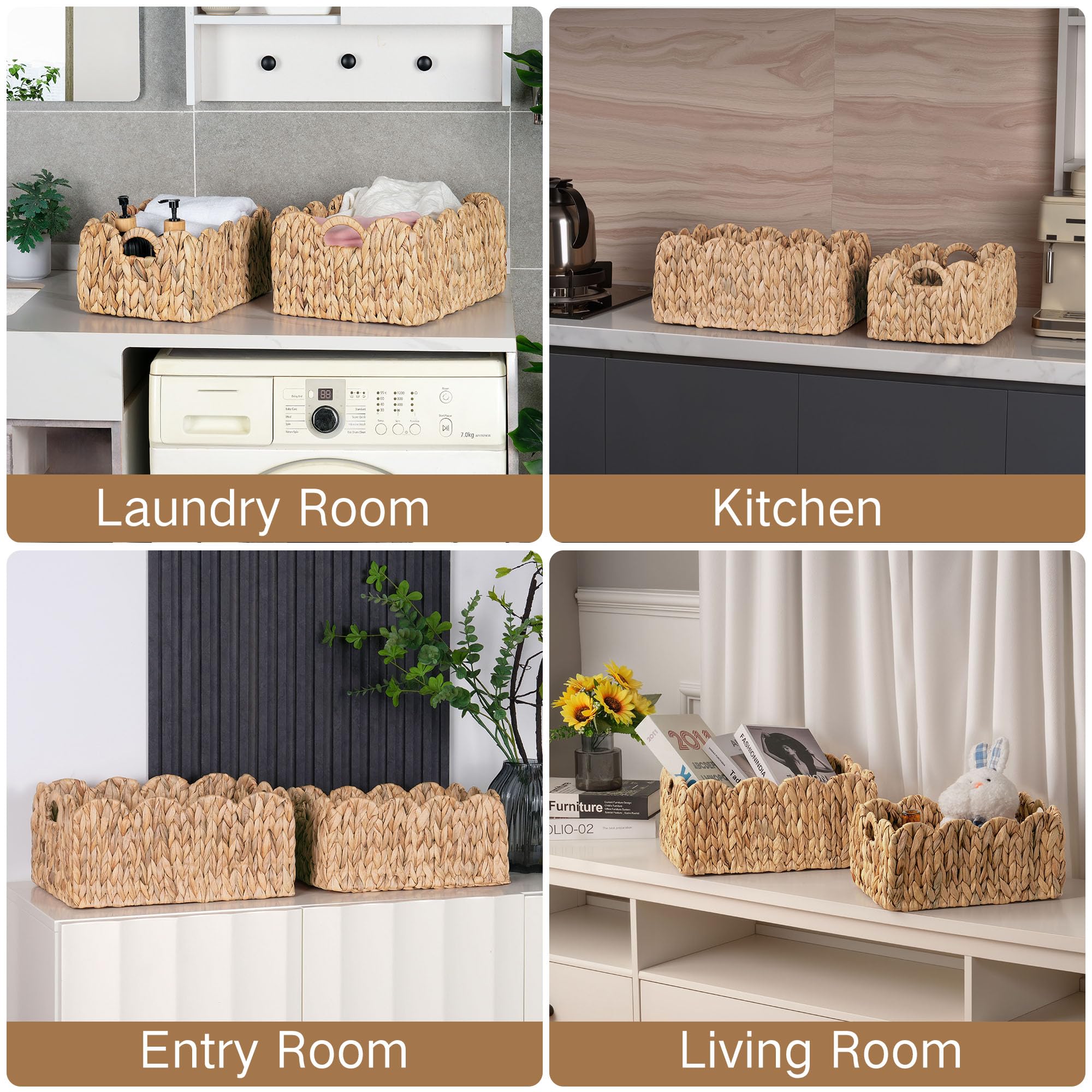 IEGROW nursery or living room storage basket on a shelf