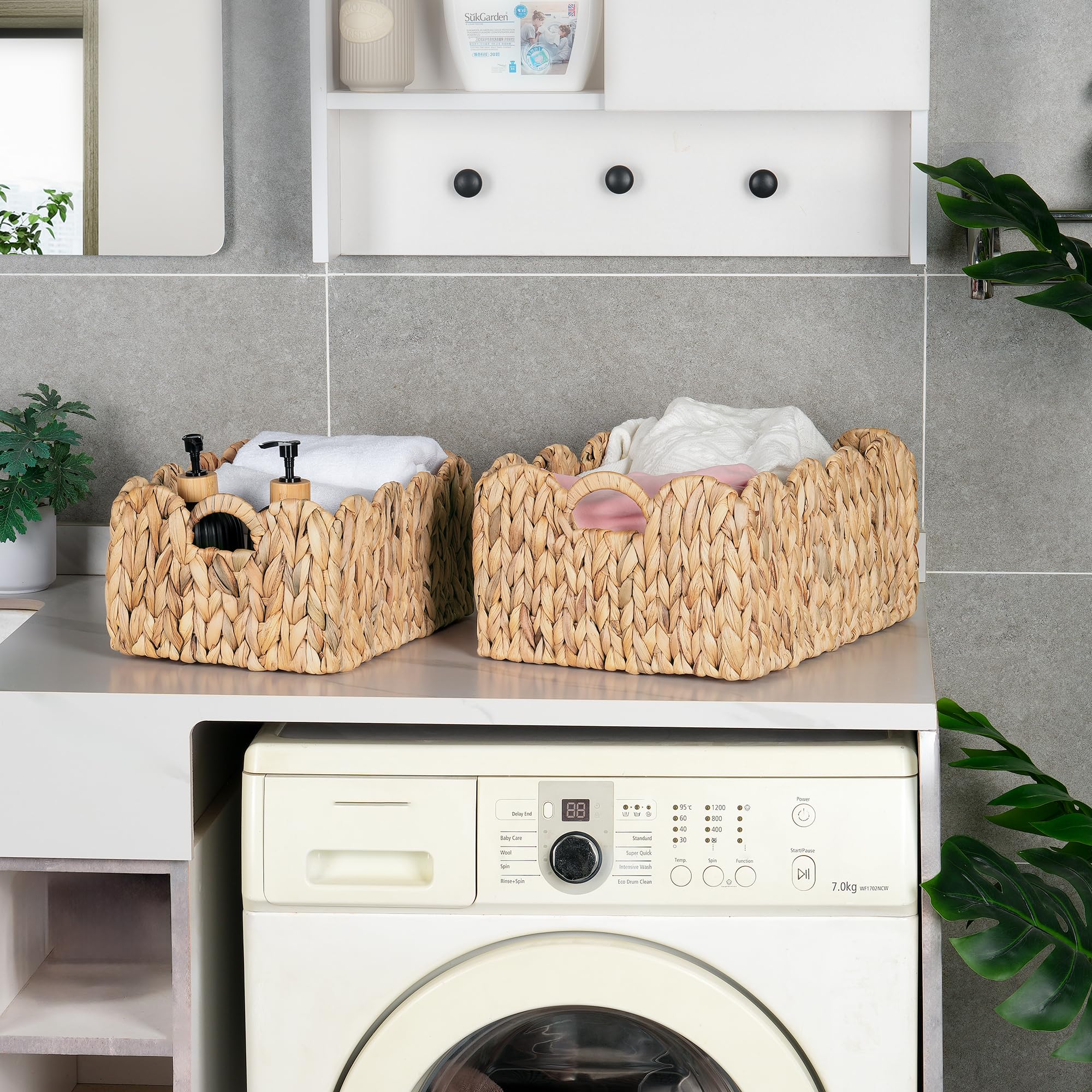 IEGROW rectangle storage basket for towels and magazines