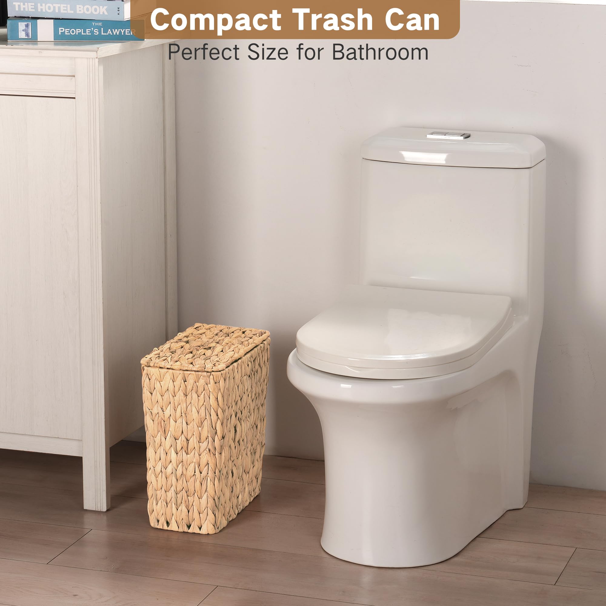 IEGrow water hyacinth bin weave detail adds organic warmth to rooms.
