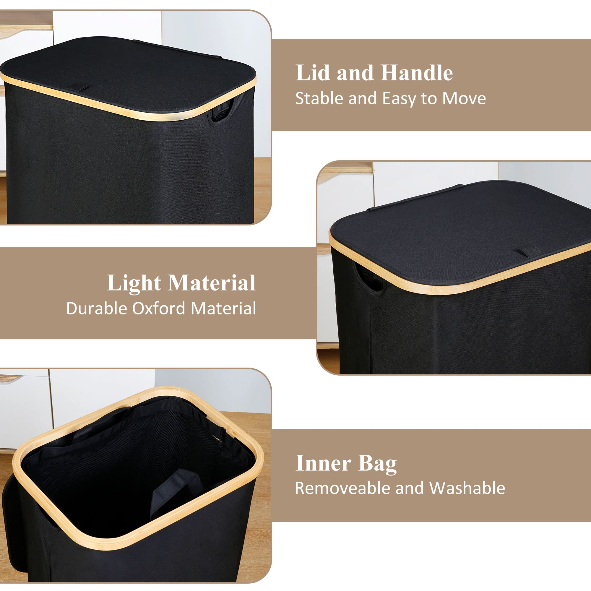 iEGrow waterproof durable laundry hamper keeps clothes protected and odors contained