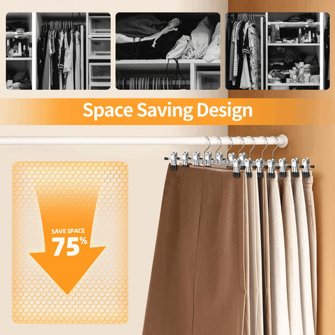IEOKE 50-pack hangers maximize storage efficiency in compact closets.