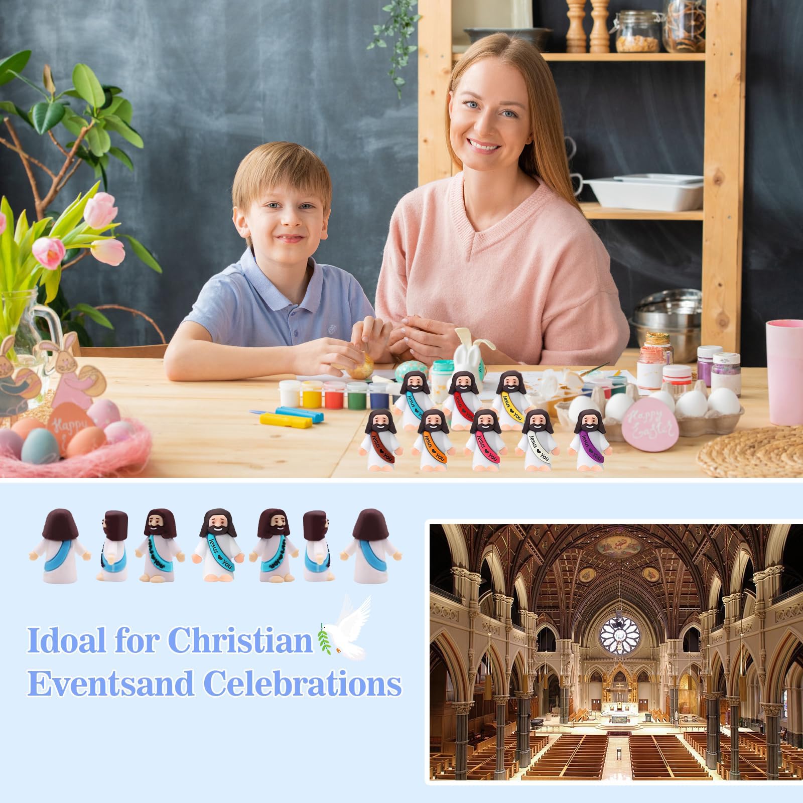 IEUHDKWL baby Jesus figures for baptism gifts and seasonal church events.